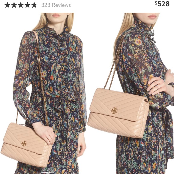 Sold Kira Chevron Leather Crossbody Bag - Picture 7 of 8